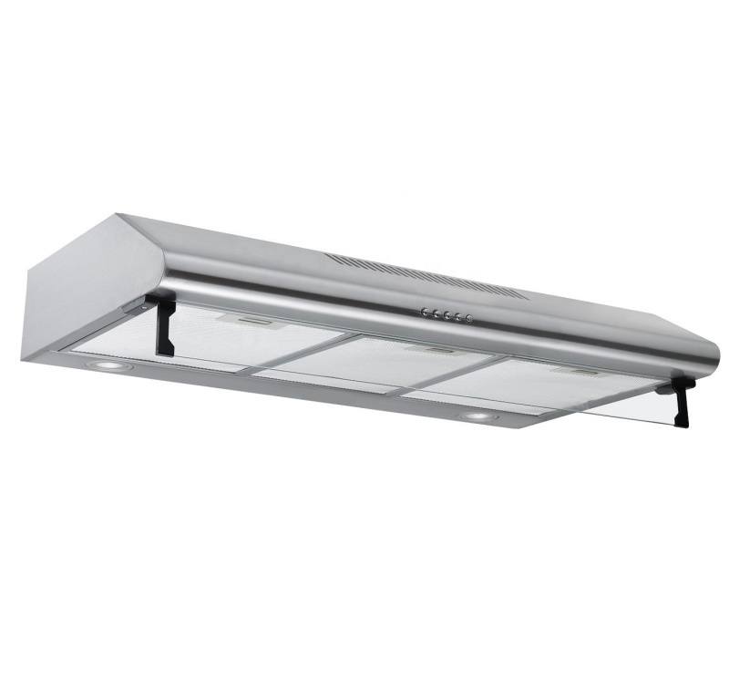European style 900mm Copper motor fan led lighting under cabinet  black kitchen range cooker hood
