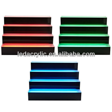 4 Tier LED Lighted Liquor Bottle Display Shelf