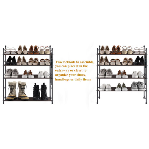 4 Tier Expandable Free Standing Shoe Rack