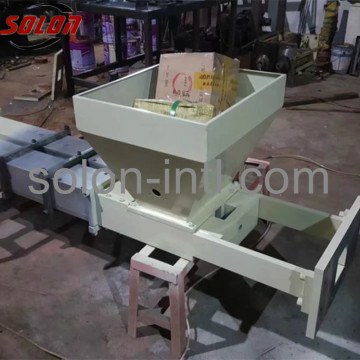 Press wood pallet block feet machine