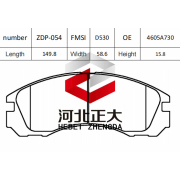 Bromsbelägg av Mitsubishi V33 Front D530