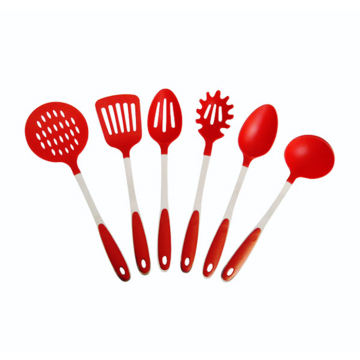 Borong 6pcs alat dapur alat nilon merah Borong
