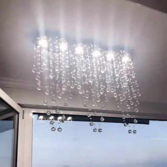 Italian Style Crystal Beads Chandelier Luxury Decorative Lights for Living Room, Bedroom, Dining Table