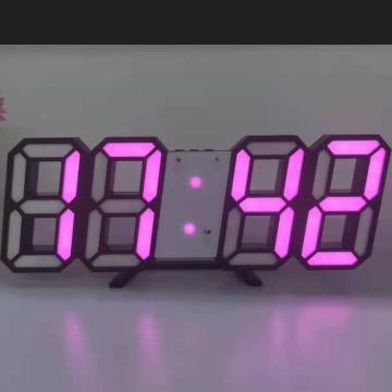 X-038 modern usb port Quasi-glow tube led digital & analog-digital smart desk & table clock alarm Hollow out  wood clock