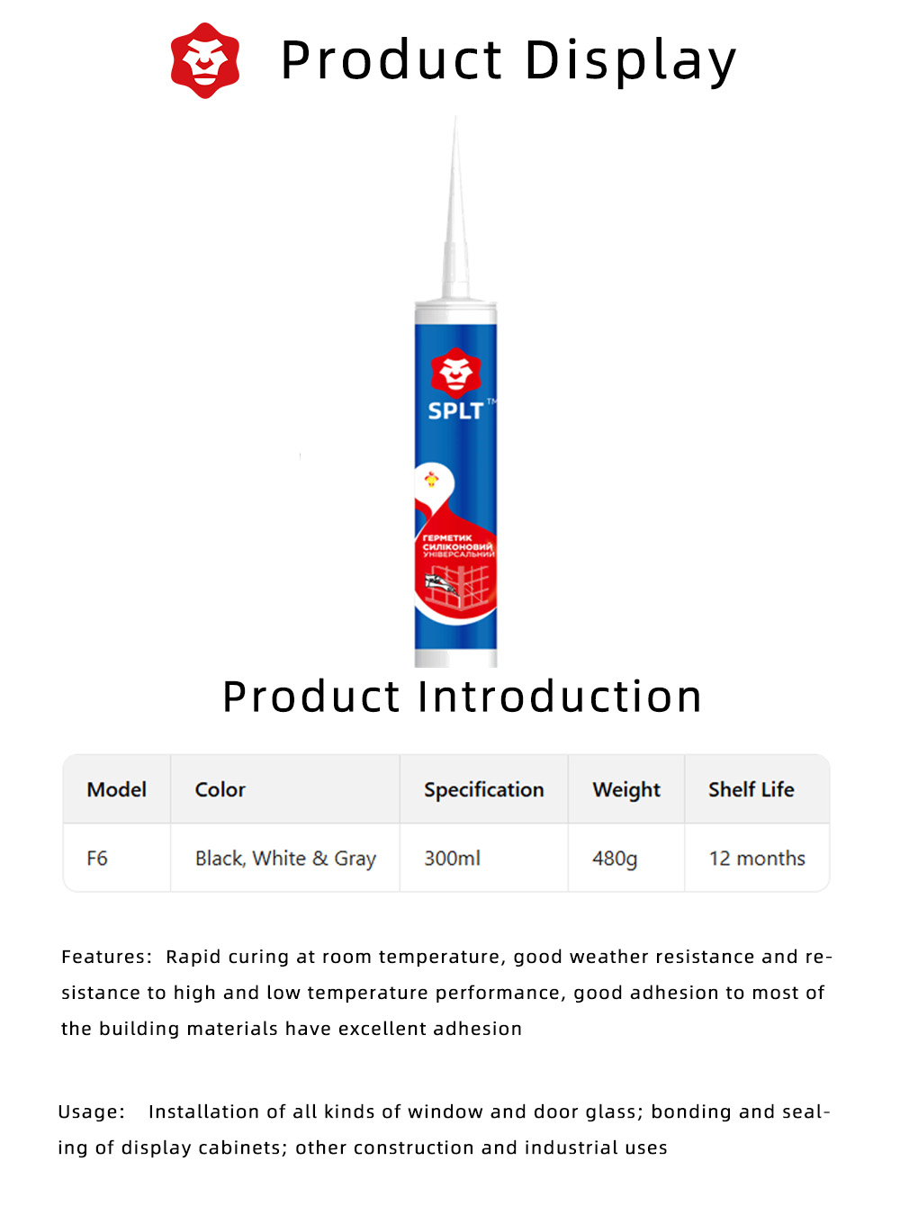 Window Glass Mounting Sealant Glue x