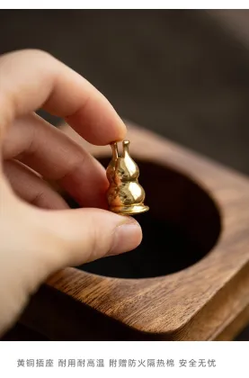 Luxury Arabic Mubkhar Oud Burner - Black Agarwood Coriander Wooden Bukhoor Madkhan