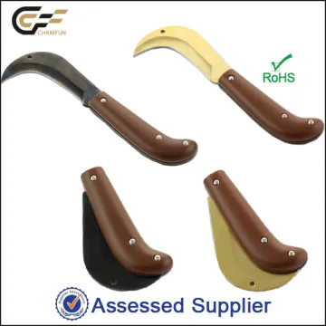 Plastic Handle Color Titanium Coated Folding Blade Gardener Knife