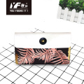 Custom Tropical leaves style PU leather handbag cosmetic bag pencil case&bag multifunctional bag