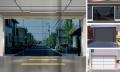 Customized 10x10 Foot Manual Roll Up Garage Door Frosted Glass Retractable Screen