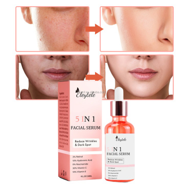 Private Label Organic 5-in-1 Hydrating Whitening Facial Serum