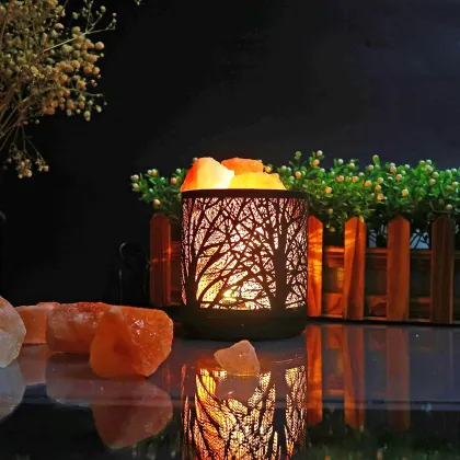 Natural Salt Stone Crystal Lamp