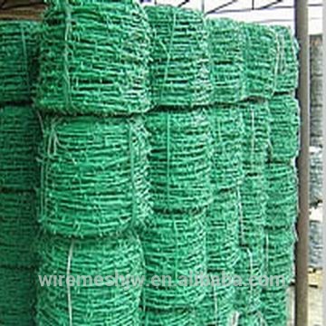 Plastic Bundle PVC Coated Barbed Wire With Four Ends Barb
