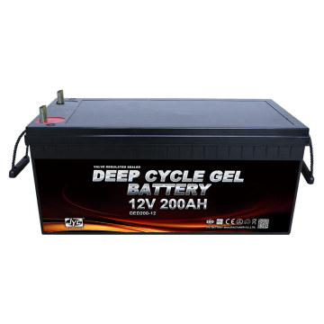 การจัดเก็บพลังงานแสงอาทิตย์: แบตเตอรี่เจลรอบลึก 12V 200AH