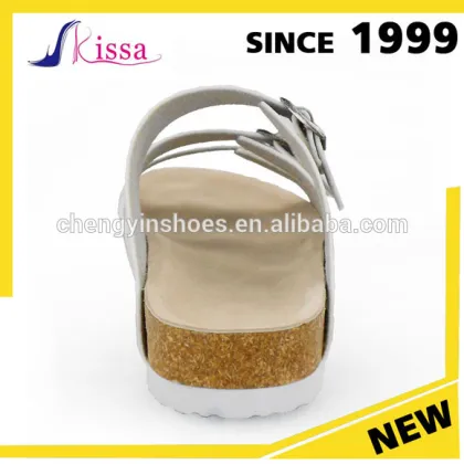 Hot Selling Comfortable Classical Soft Cork Durable Buckle Slippers Women with Beautiful Picture