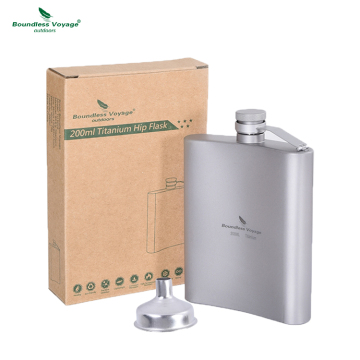 Boundless Voyage Leak-Proof Slim Titanium Wine Bottle Flask Travel Set