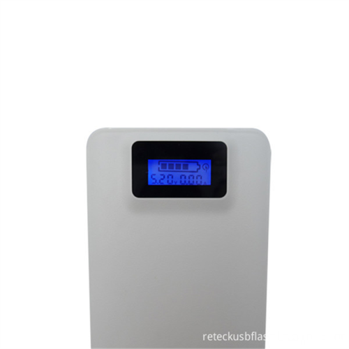 Square Dual USB Power Bank External Led