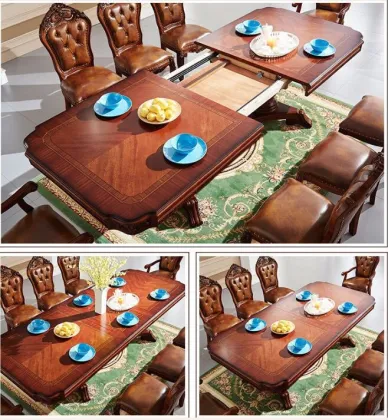 European Solid Wood King Size Dining Table