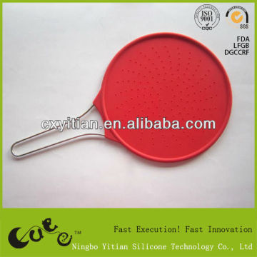silicone splatter guard lid with stainless steel 25cm silicone lid silicone round lid