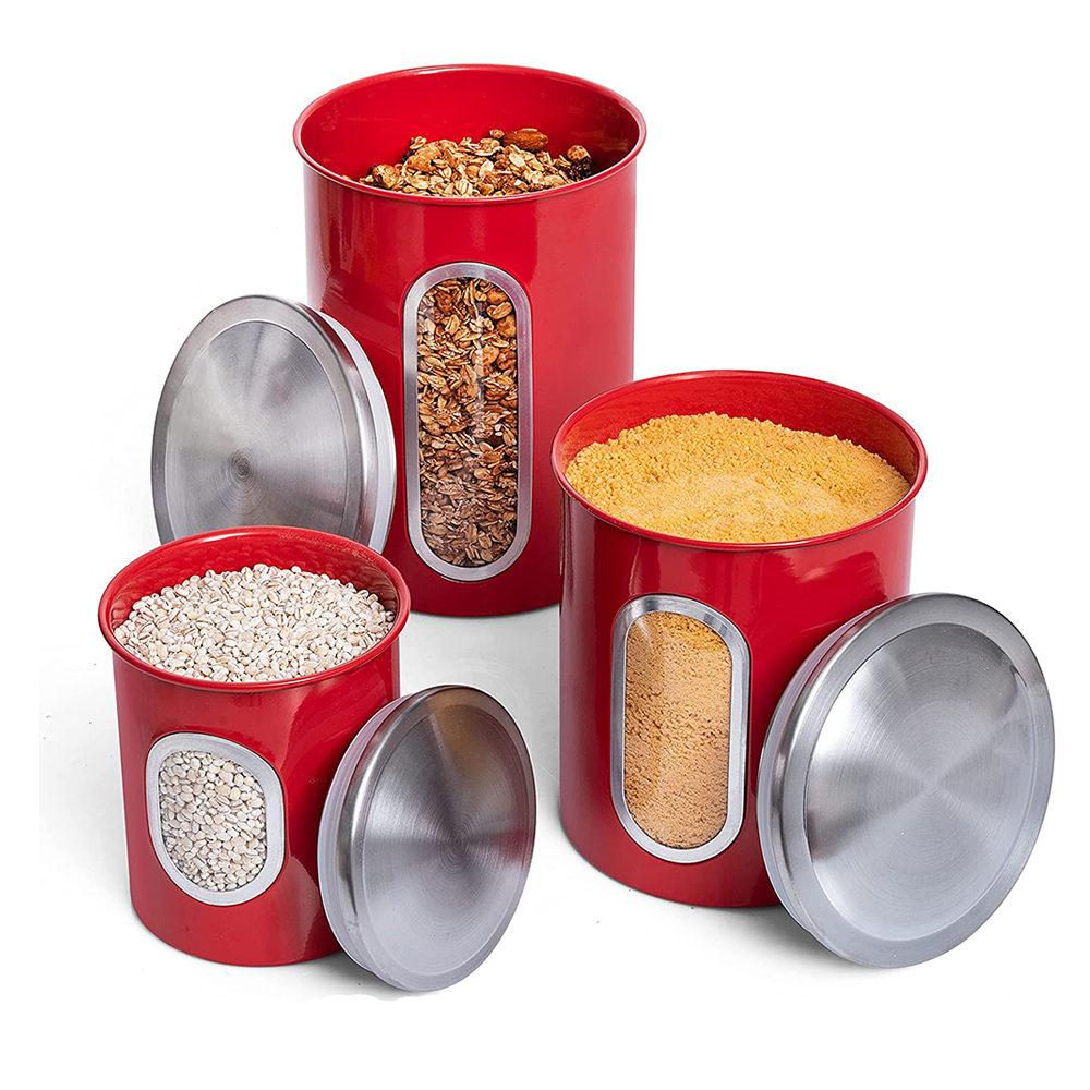 Set Of Canister In Red2 Jpg