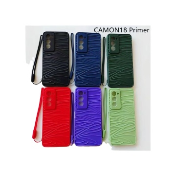 Tecno Camon 18 Premier Phone Case - защитный мешок с силиконом TPU и кожаным покрытием PU