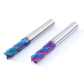 Nano Blue Coating 4flutes HRC65 Mill de extremidade de carboneto