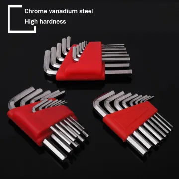 11Pcs 9Pcs 5Pcs Hex Key Hexagon Wrench Key-Wrench Metric British Short Ball Head L-Type Wrench 1/16"- 1/4" Inch & 1.5mm-6mm