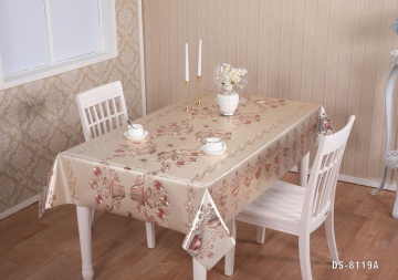 Wedding Party PVC Gold Tablecloth Embossed Table Cloth