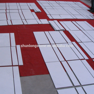 White marble 3 mm backed with porcelain 9mm,marble laminated tile