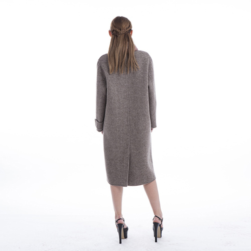 Cashmere overcoat with collar removable