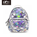 Benutzerdefinierte Großhandel Top Fashion hochwertiges PU -Leder Geometrisch reflektierend modisch wasserdichte Leder Reflexion Ladies Backpac