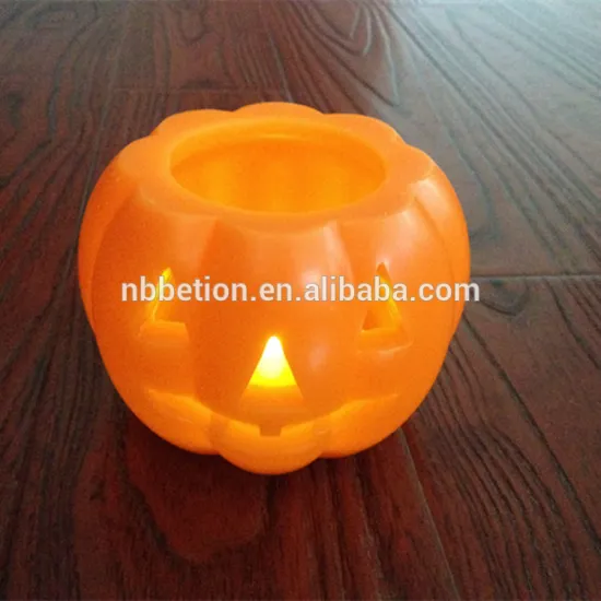 led flameless candles pumpkin flameless real wax candles halloween pumkin wax candle light