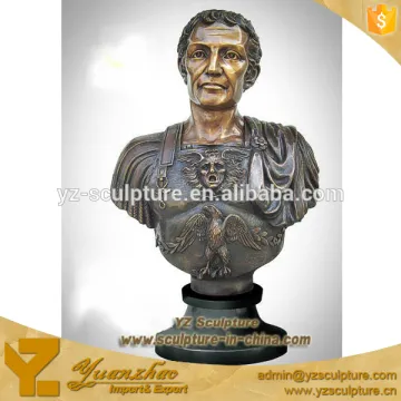 cast bronze indoor decoration sculpture of man bust for sale