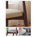 Silla de comedor minimalista de madera de fresno de lujo con respaldo