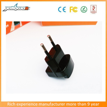 Factory Sale Safe Charging USB Charger Travel Adapter with 2 round Pin