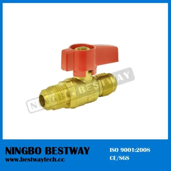 5/8 inch brass gas ball valve Flare x Flare with aluminum handle