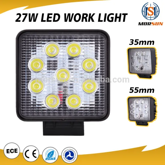 E-mark led work light 4" 27w led working light 27w round led work light for offroad