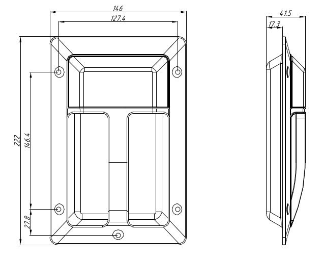 Rectangle Door Handle Light