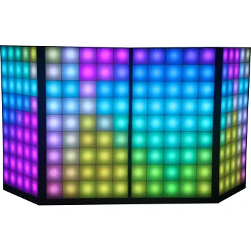 Foldable portable Digital full color video LED panels DJ booth Facade for dj disco wedding party lighting