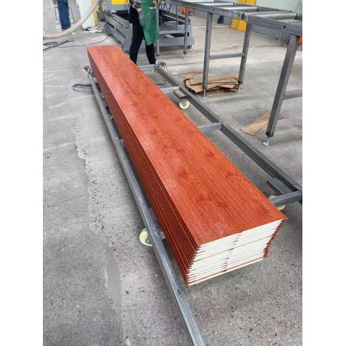 Reddish Brown Bark Pattern Metal Carved Board Exterior Wall Insulation Decorative Board