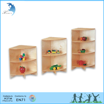 Professional Kid's furniture Montessori wooden Corner wall shelf