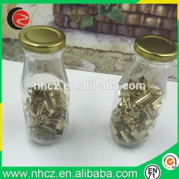 Mini Gold Binder Clip in Jar