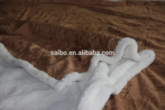 polyester custom printed microfiber plush blanket