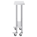 stainless steel working table with under shelf