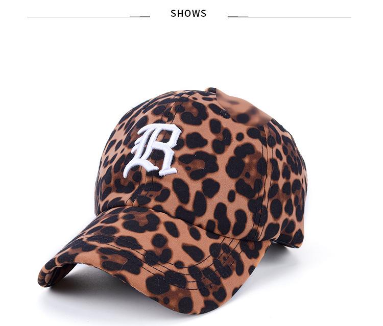 Leopard print hat lady embroidered baseball cap (1)