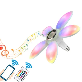 45W LED Music Light Bulb E27/E26 AC85-265V - Colorful Remote LED for Party