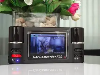 car camcorder F20 car security video camera hd dvr car black box with 2 lens