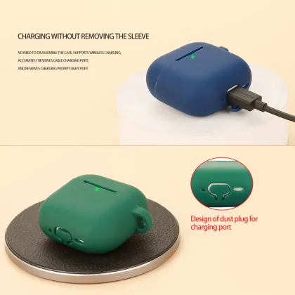 Free Silicone Rubber Cases for Apple AirPods 4 TWS Wireless Earbuds