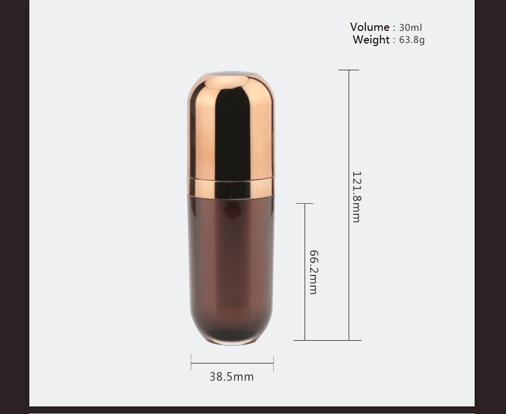 Acrylic brown pump sleeve electroplating acrylic lotion bottle