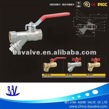 china Brass Y-pattern ball valve