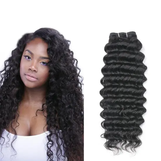 Wholesale Deep Wave Brazilian Virgin Curly Mink Hair Bundles